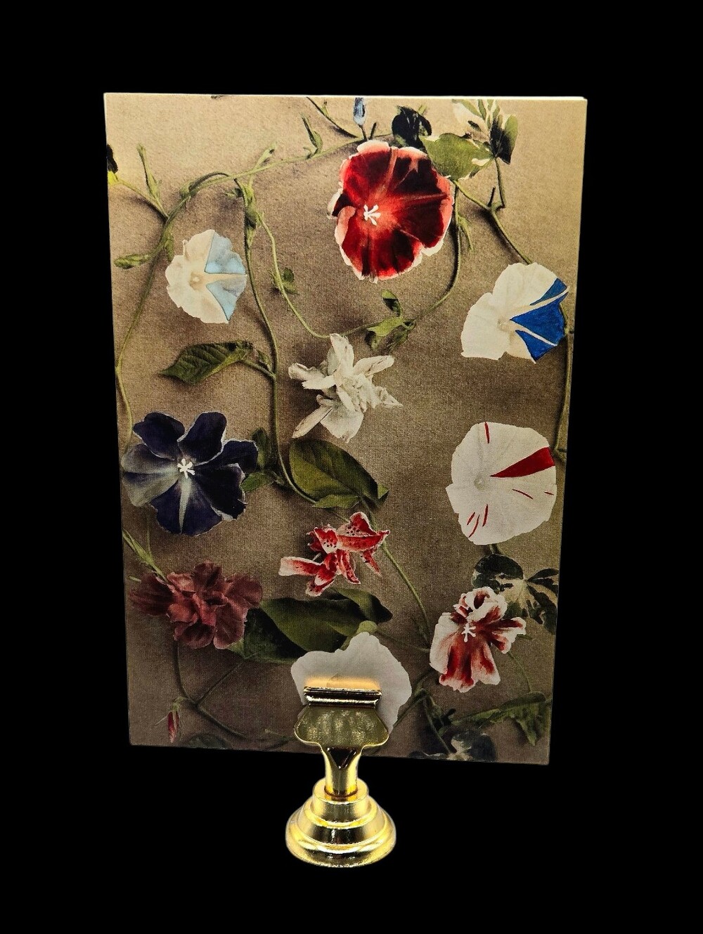 "5/$40" Reversible 4x6 Photo Cards W/Gold Stand, Floral/Wheat Bundle